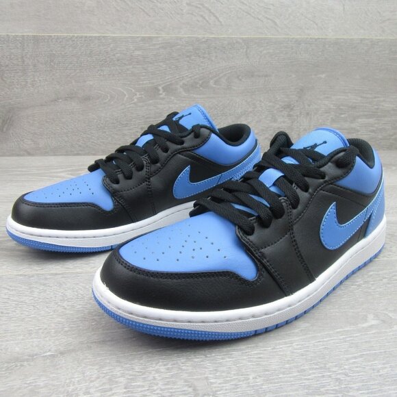 Air Jordan 1 Low University Blue Black Sneakers Men's Size 10 NEW - Picture 4 of 16